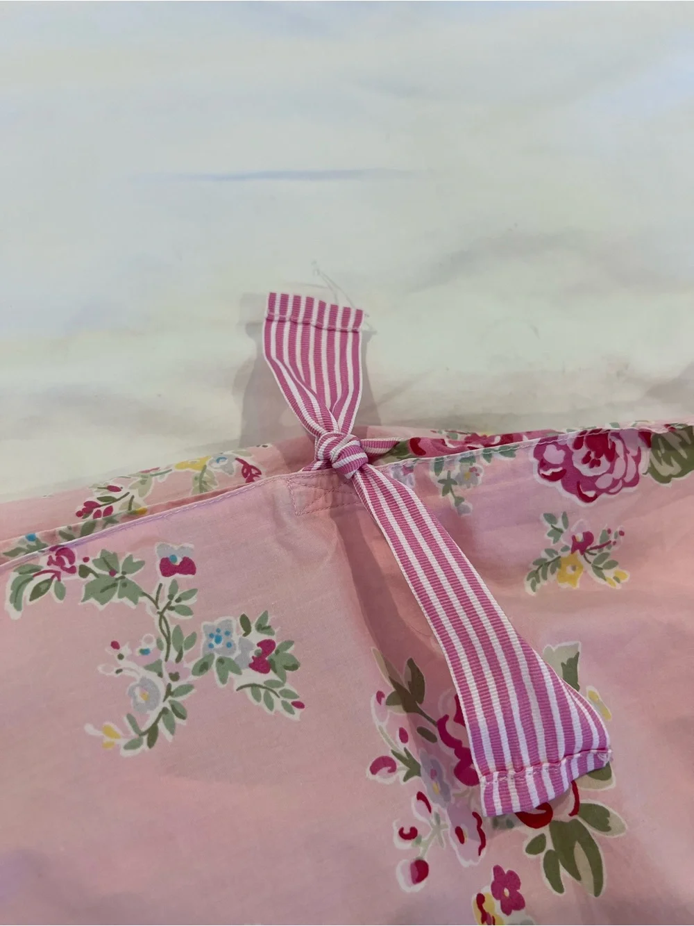 Pottery Barn Kids Pink Rose Twin Duvet Cover